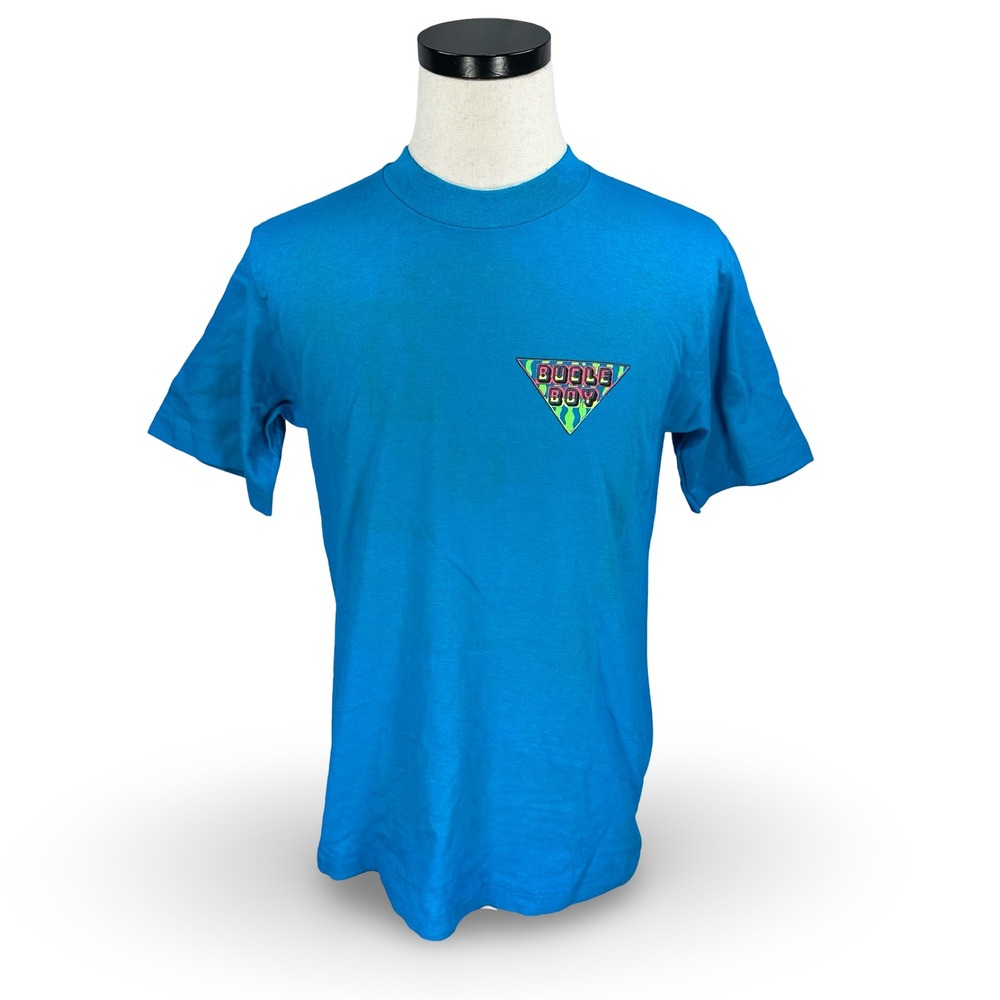 Bugle Boy Kids T Shirt Blue Logo Graphic Cotton Short Sleeve Tee Size XL 18 20